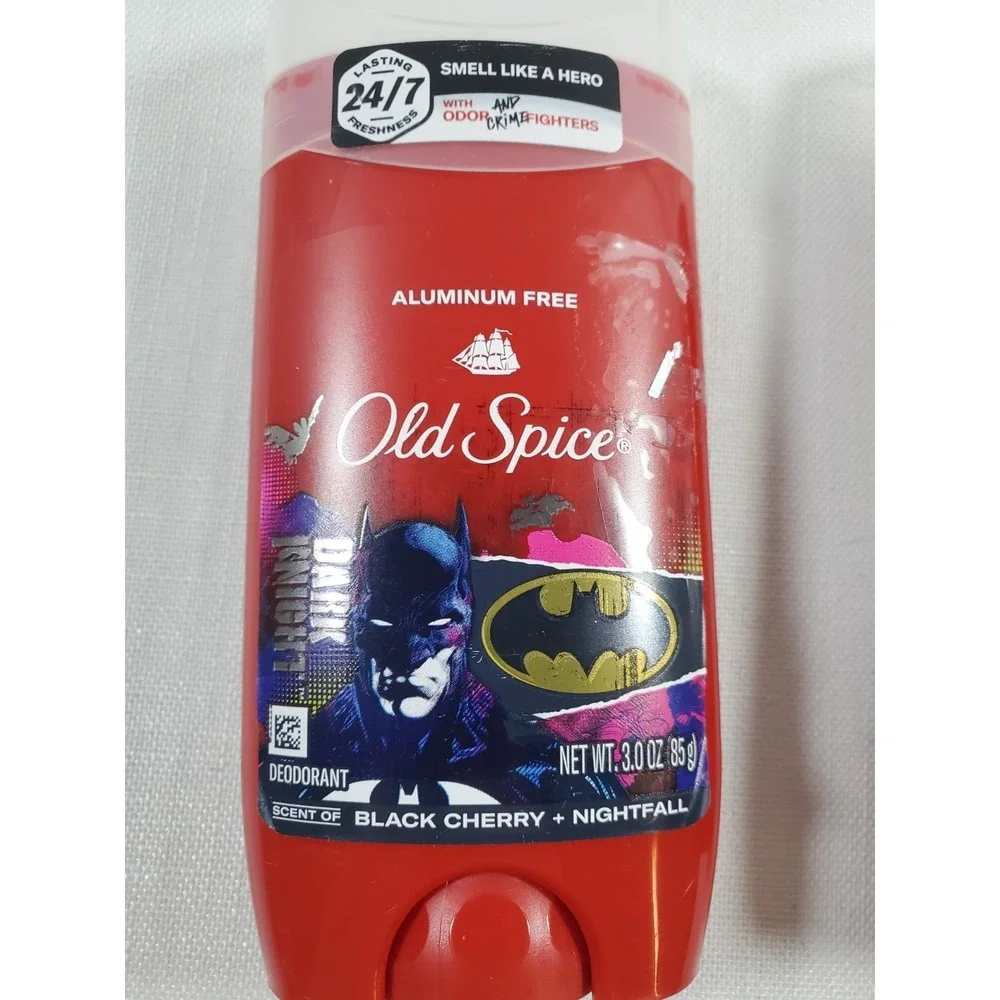 (2) Old Spice Batman Dark Knight Black Cherry & Nightfall Scent Deodorant 3 oz.